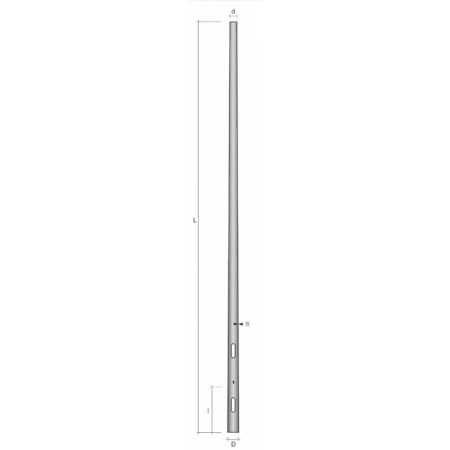Surse de iluminat - Stalp conic din otel galvanizat termic pentru montaj ingropat cu lungime totala 12.8 m