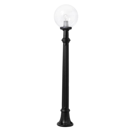 Surse de iluminat - Stalp decorativ exterior negru cu LED E27 6W lumina calda 2700K si protectie IP55