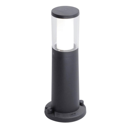 Surse de iluminat - Stalp exterior decorativ negru Carlo cu LED GU10 de 3.5 W si protectie IP55, inaltime 40 cm