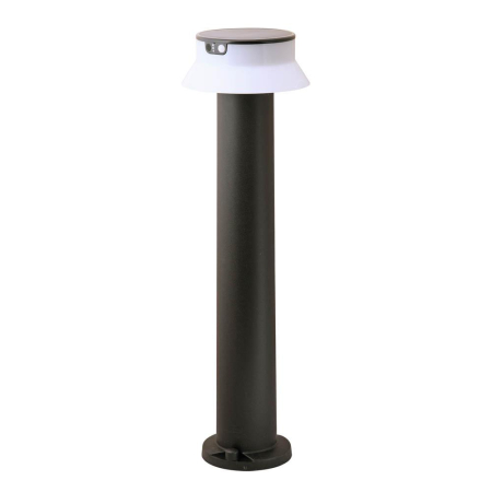 Surse de iluminat - Stalp solar LED de exterior cu senzor de miscare PIR si protectie IP55 pentru gradina si alee