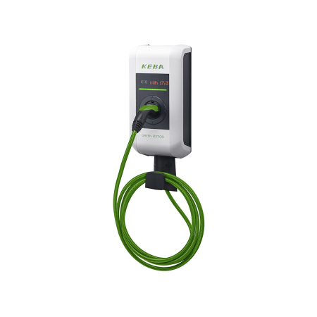 Statii de reincarcare KEBA - Statie de incarcare KEBA KeContact P30 c-series Green Edition - 22 kW, cablu Type 2 6 m, RFID, LAN