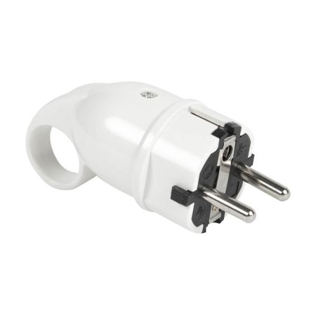 Fise si cuple - Stecher C alb cu inel pentru conexiuni electrice