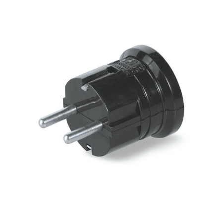 Fise si cuple - Stecher Schuko negru 2P plus E 16A 250V pentru cablu de alimentare