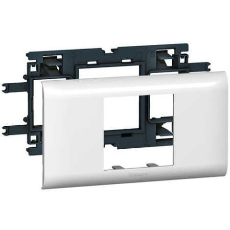 Aparataj - Suport alb pentru aparataj Mosaic cu 2 module destinat canalului de cablu DLP S universal