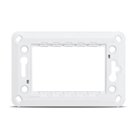 Modular - Suport de fixare plastic rectangular pentru 3 module New Unica