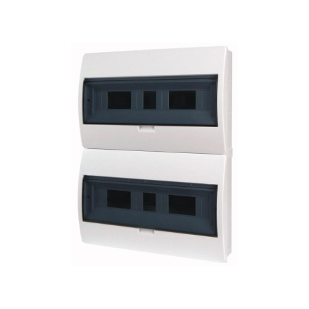 Trasee electrice - Tablou electric aparent alb cu 36 module si usa transparenta