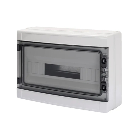 Tablou electric aplicat cu 18 module si usa transparenta fumurie IP65 [0]