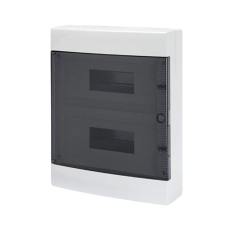 Tablou electric aplicat cu 24 module pe doua randuri si usa transparenta fumurie [0]