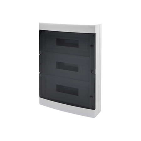 Trasee electrice - Tablou electric aplicat alb cu 54 module si usa transparenta fumurie