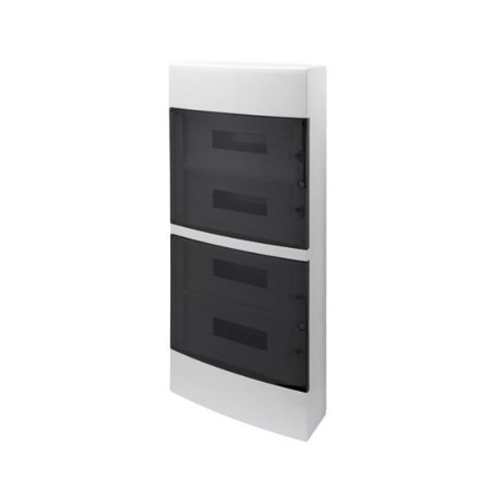 Trasee electrice - Tablou electric aplicat cu 72 module si usa transparenta fumurie