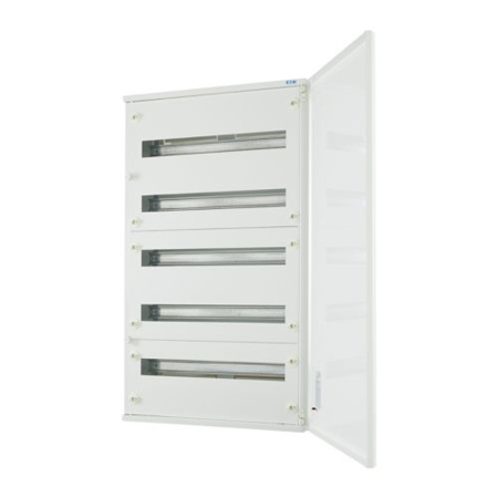 Trasee electrice - Tablou de distributie metalic aparent alb cu 120 module si usa plina
