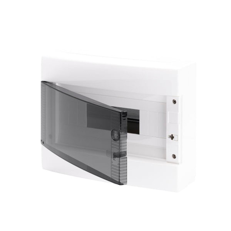 Trasee electrice - Tablou electric aplicat cu 8 module si usa transparenta fumurie IP40