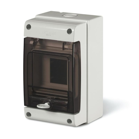 Tablou electric aplicat gri cu usa transparenta si capacitate de 4 module DIN [0]
