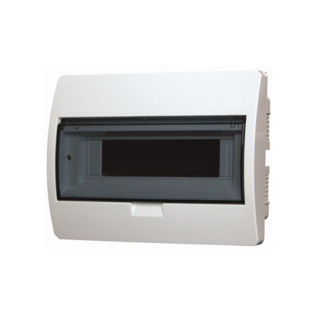 Trasee electrice - Tablou electric incastrat alb cu 12 module si usa transparenta