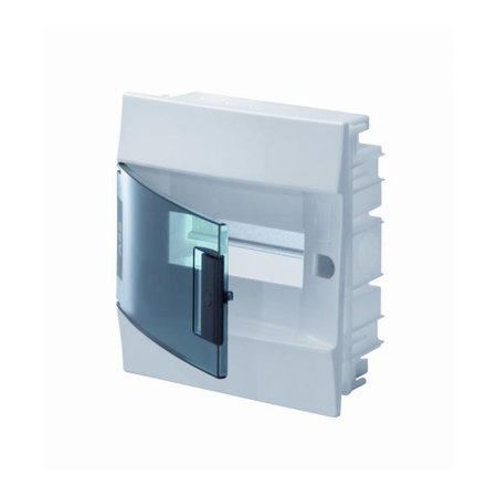 Trasee electrice - Tablou electric incastrat cu 8 module si usa transparenta