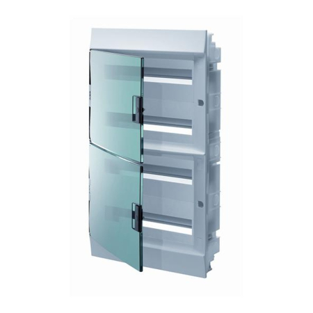 Trasee electrice - Tablou electric incastrat din plastic cu 72 module si usa transparenta