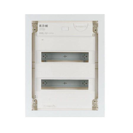 Tablou metalic - Tablou electric incastrat cu usa metalica plata alba si doua randuri pentru aparataj modular