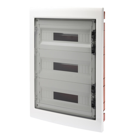 Tablou electric incastrat cu 54 module si usa transparenta fumurie [0]