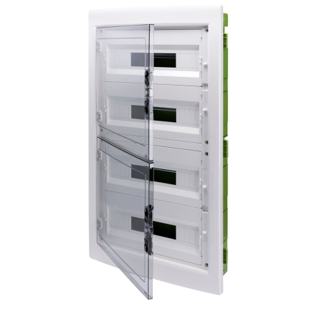 Trasee electrice - Tablou electric incastrat pentru gips carton cu 72 module si usa fumurie