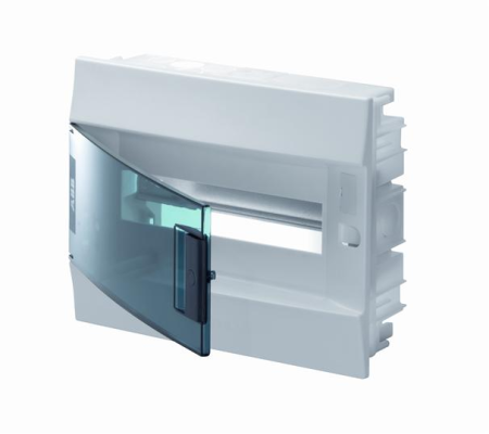 Trasee electrice - Tablou electric incastrat cu 12 module IP41 si usa transparenta