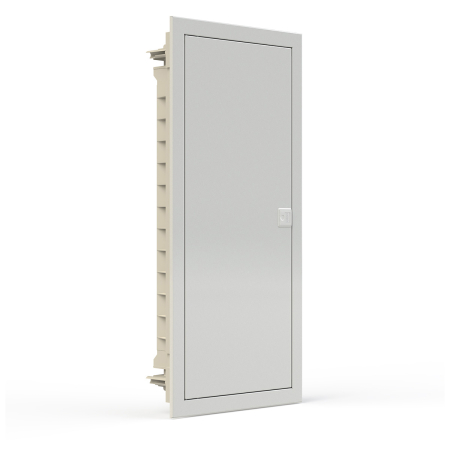 Tablou metalic - Tablou electric incastrat cu 48 module si usa metalica alba