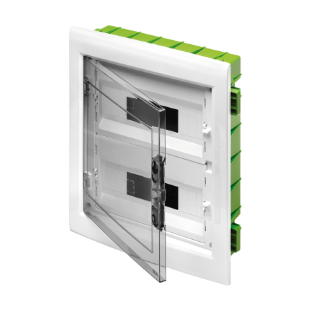 Tablou electric incastrat pentru rigips cu 24 module si usa transparenta fumurie IP40 [1]