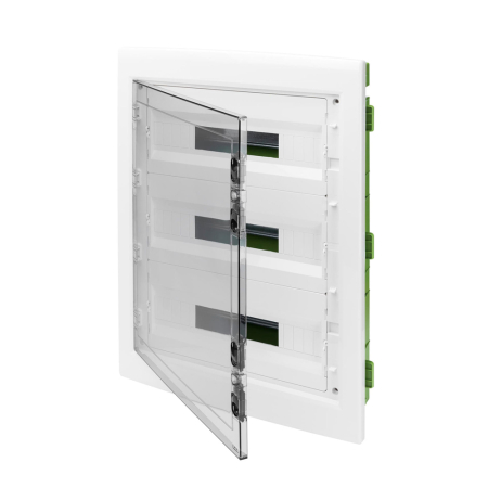 Trasee electrice - Tablou electric incastrat pentru rigips cu 54 module si usa transparenta fumurie