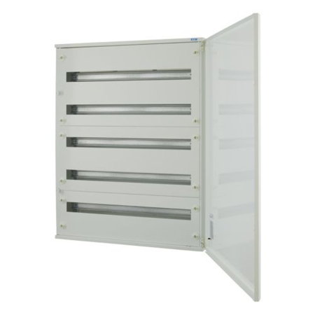 Trasee electrice - Tablou metalic aparent alb cu 5 randuri si capacitate de 165 module