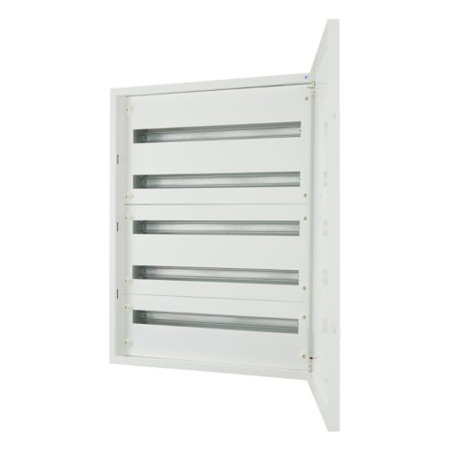 Trasee electrice - Tablou metalic incastrat alb cu usa plina pentru 165 module pe 5 randuri