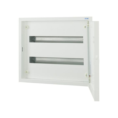 Trasee electrice - Tablou metalic incastrat alb cu usa plina pentru 48 module