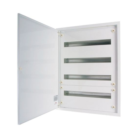Trasee electrice - Tablou metalic incastrat alb cu 96 module si 4 randuri