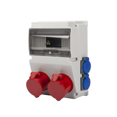 Trasee electrice - Tablou de organizare santier necablat cu 2 puncte 5x32A si 4 puncte 1x16A IP44
