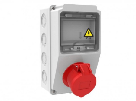 Fise si cuple - Tablou sigurante necablat 1 priza 5x16A 380V IP44 pentru santier