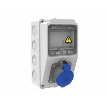 Organizare Santier - Tablou Siguranțe 1P (1x16A) 220V IP44 – Mini Tablou pentru Protecție Electrică Exterior/Interior