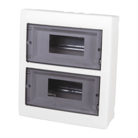 Trasee electrice - Tablou de sigurante aparent cu 16 module IP40 si usa transparenta fumurie