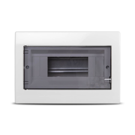 Trasee electrice - Tablou sigurante aparent din plastic cu 9 module si usa fumurie IP40