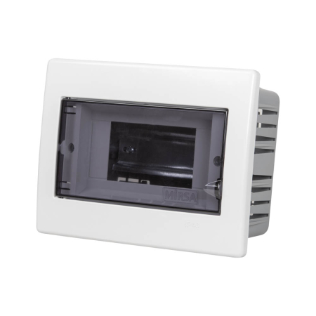 Trasee electrice - Tablou sigurante incastrat din plastic cu 12 module si protectie IP40