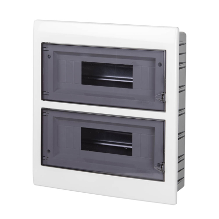 Trasee electrice - Tablou de sigurante incastrat cu 24 module IP40 si usa transparenta