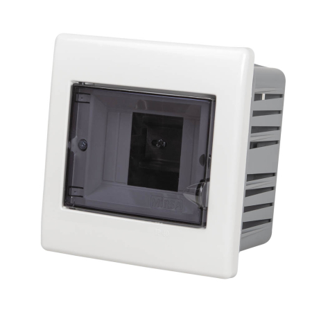 Trasee electrice - Tablou sigurante incastrat cu 4 module si usa fumurie IP40