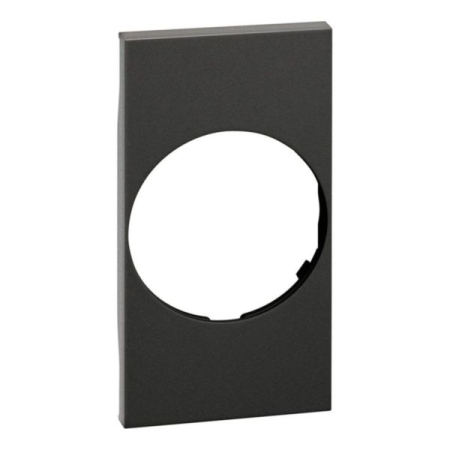 Tasta frontala neagra mata pentru priza Schuko cu 2 module din gama Living Now [0]