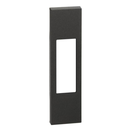 Aparataj - Tasta frontala neagra pentru priza standard italiana cu 1 modul si finisaj satinat