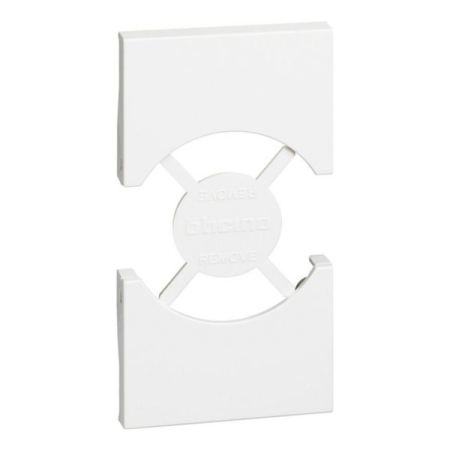 Aparataj - Tasta frontala alba cu finisaj satinat pentru priza standard italiana germana P40 cu 2 module
