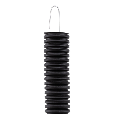 Tub flexibil HF negru cu sarma de tragere 20 mm 320N colac 50 m [0]