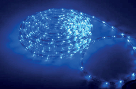 Tub flexibil LED albastru cu diametru 12 mm pe rola de 50 m pentru iluminat decorativ exterior [0]