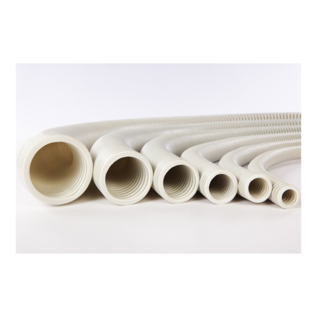 Tub flexibil - Tub flexibil spiralat PVC gri 25 mm 750 N rola 50 m pentru protectia cablurilor