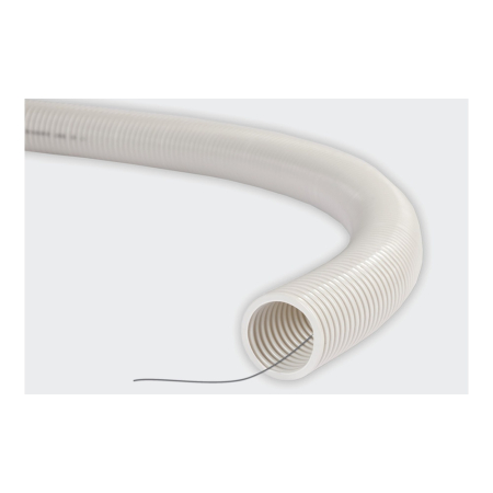 Tub flexibil - Tub flexibil PVC spiral gri 20 mm 320N pentru trasee electrice