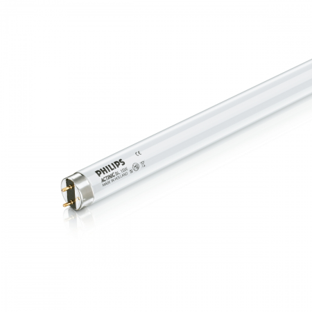 Surse de iluminat - Tub fluorescent Philips Actinic BL TL-D 18W/10 cu soclu G13, lungime 604 mm