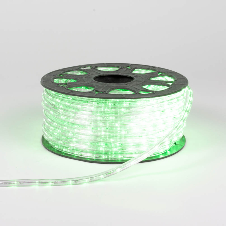 Tub luminos decorativ verde cu efect flash 36 LED pe metru rola 50 m IP44 [0]