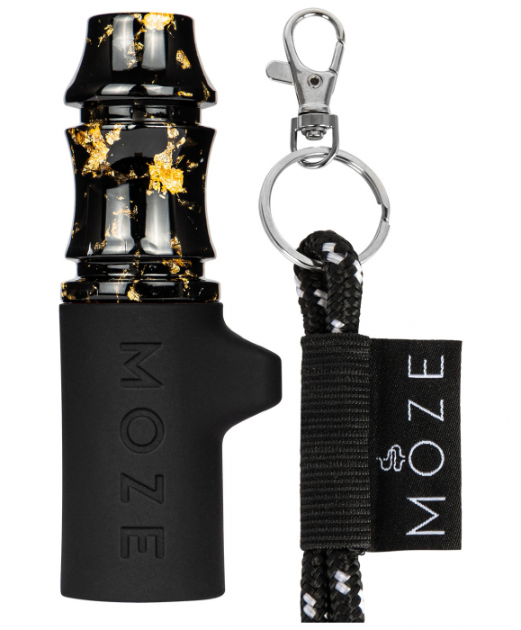 Mustiuc personal narghilea Moze, Gold Line - Black [2]