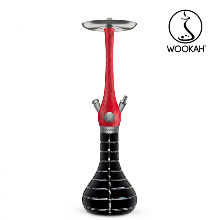 Narghilea WOOKAH din lemn, Model Nox Blaze, Vas transparent [4]